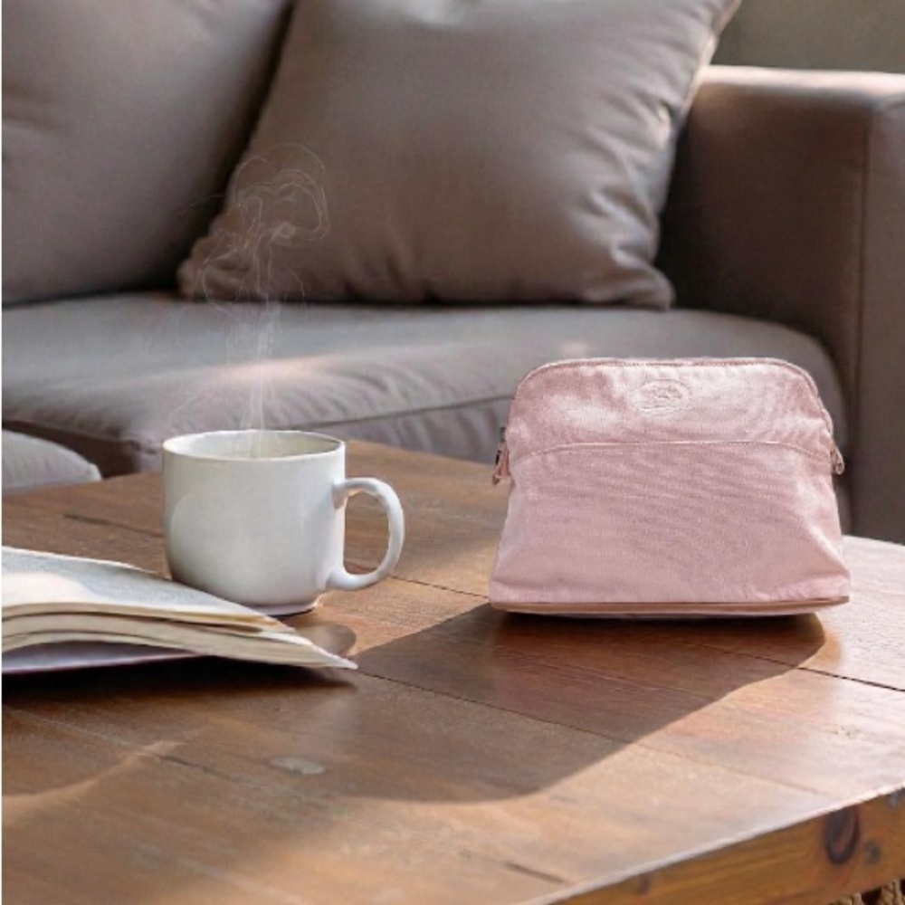 Hermes Pink Makeup Toiletry Bag / Pouch